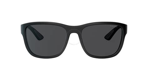 prada grey rectangular sunglasses pr ps01us dg05s0 59